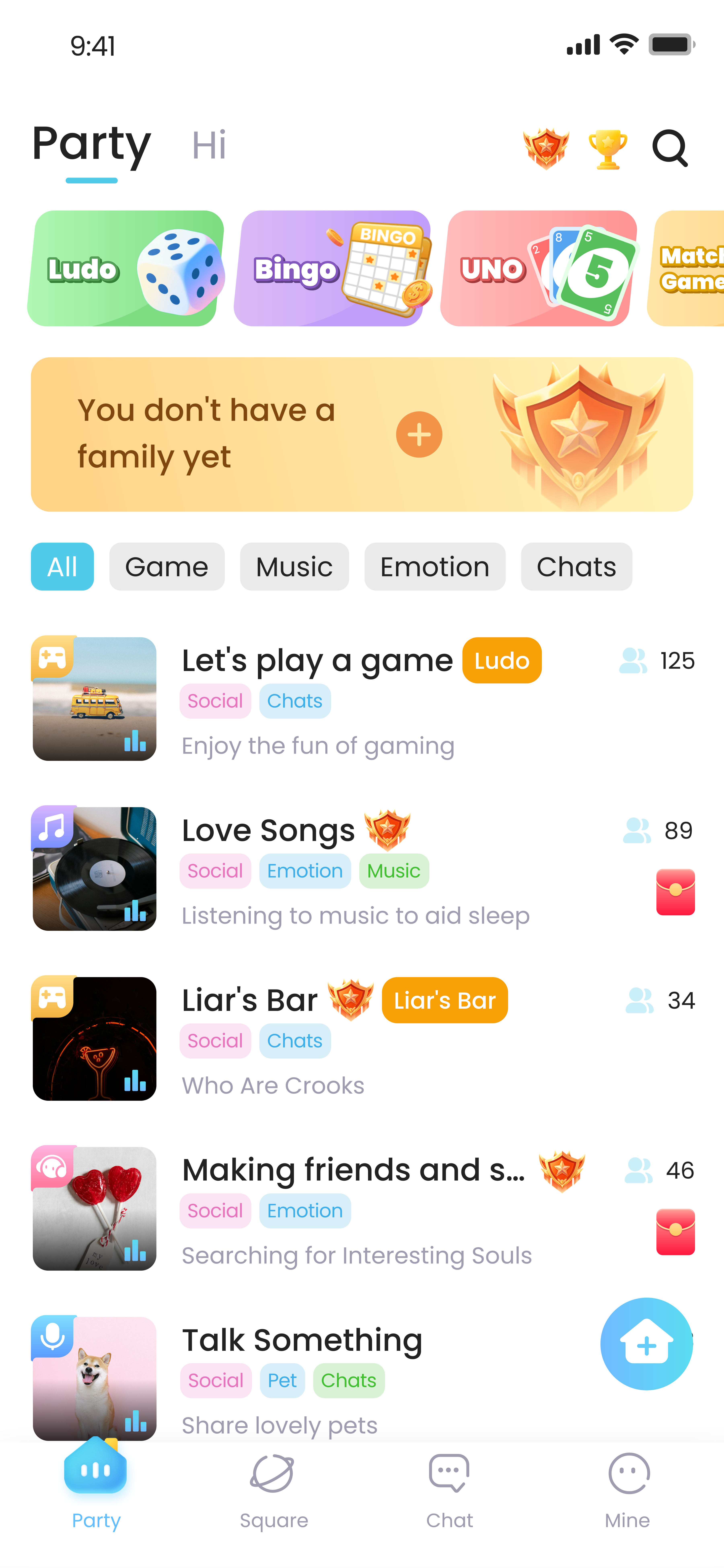 PlayPoP App Screen